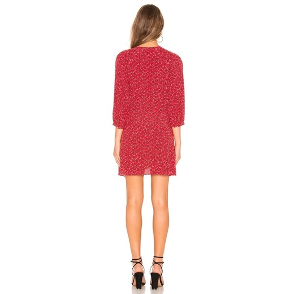 Free People Clara Red Floral Tunic Dress Size XS - Picture 6 of 15